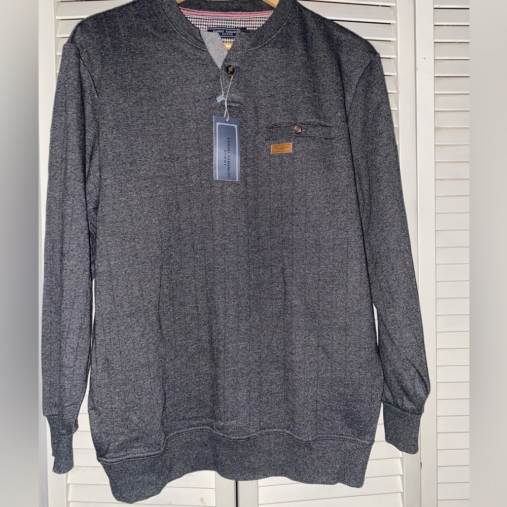 Kansai Yamamoto  SWEATSHIRT SINGLE POCKET Sz L